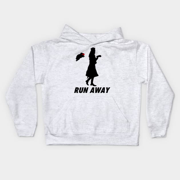 Run Away From Killer Rabbit King Arthur Kids Hoodie by original84collective